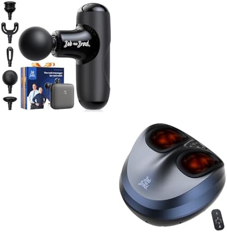 BOB AND BRAD Schreibtisch, Schwarz, Q2 Mini Massagepistole und Fußmassagegerät
