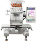 STMKB Nähmaschinen, Schwarz, Kommerzielle Heimstickmaschine, Einkopf-12-Nadel-Stickmaschine Mit Ständer, 10-Zoll-Touchscreen