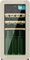 Cecotec Weinkühlschrank, Beige, 18 Flaschen Retro Bolero Grandsommelier Origin 18 Hit . mit, Temp. 5-20ºC, Kompressor