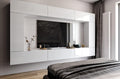 Wohnwand BROMARKT, Natur, Wohnzimmer Set 8 Teile - Wohnzimmer Schrank