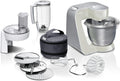 Bosch Heißluftfritteuse, 1,25 L, 1000 W, 3,9 L, grau, Küchenmaschine Serie 4, Edelstahl-Schüssel, Knethaken, Schlag- und Rührbesen Edelstahl