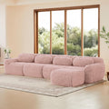 Sofa feynoss, Rosa, Modulares 4-Sitzer Schlaf (Eck ) in, körperumarmendes für Entspannung & Leseecken