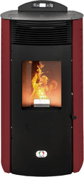 STUFE A PELLET ITALIA Öfen, 15 KW, Schwarz, Siberia Aria New Kanalisiert WiFi