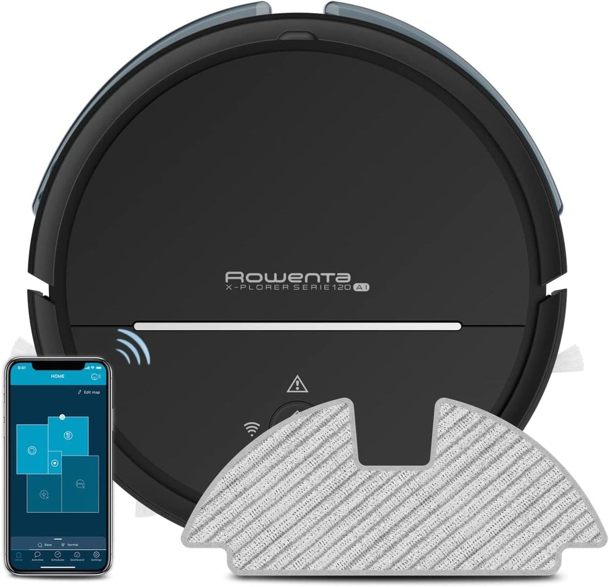 Rowenta Saugroboter, Schwarz, RR7875 X-PLORER Serie 120 AI