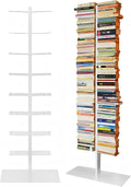 Radius Bücherregal, 170 cm, Weiß, Design Booksbaum Doppel Stand Groß Weiss, Standregal aus pulverbeschichtetem Stahl