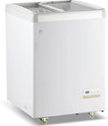 Wohnzimmerschrank METRO, 120 L, Weiß, Professional Tiefkühlvitrine GICC1108, Tiefkühltruhe mit Glasschiebetür, 2 Ablagekörbe