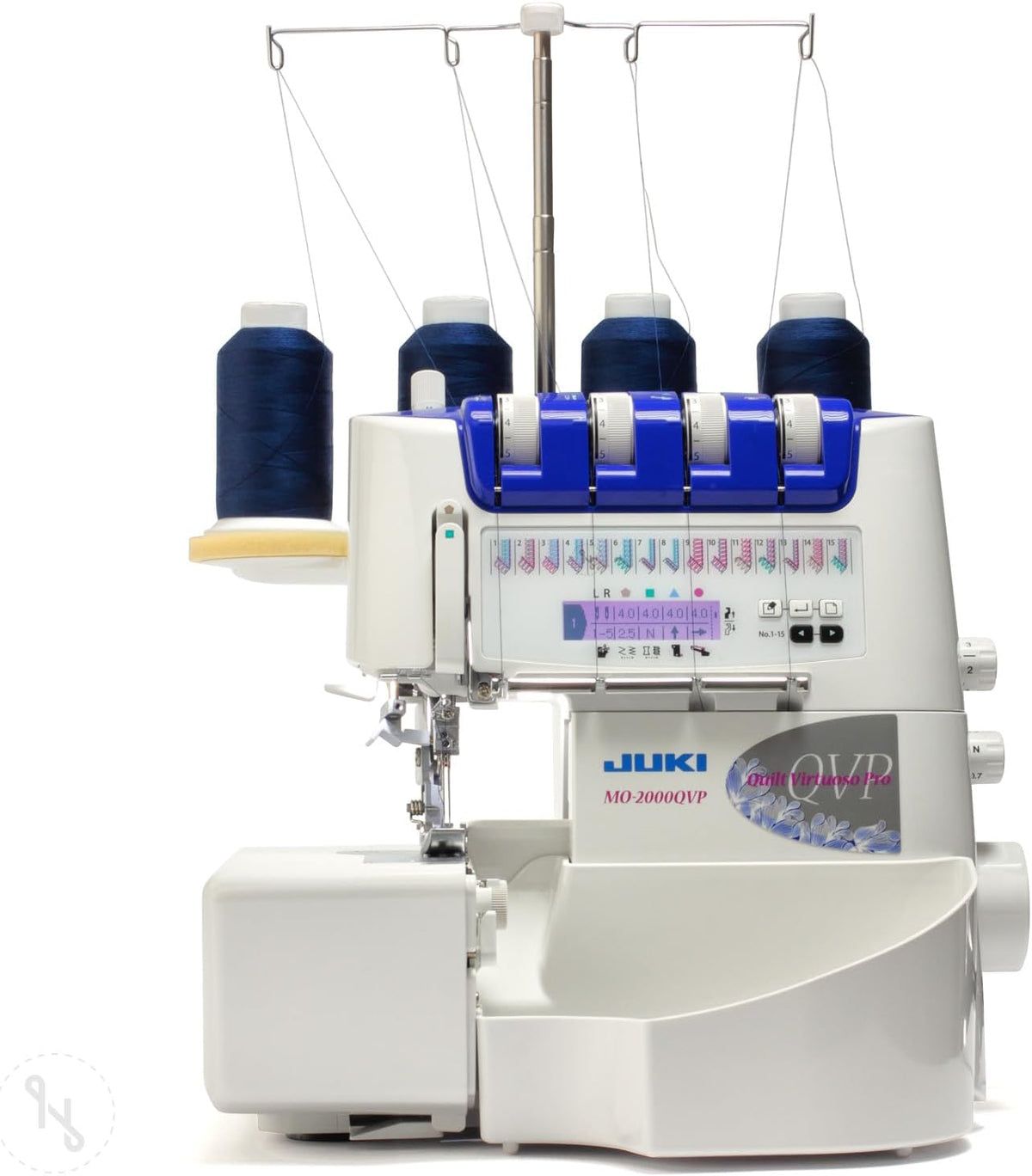 JUKI Overlock-Nähmaschinen, 33 x 28 x 31 cm, Weiß, Overlockmaschine mit automatischem Einfädeln und Nadeln, Metall