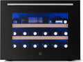 Klarstein Weinkühlschrank, Schwarz, Illuminosa Einbau - 19 Flaschen, 1 Zone, 5-20°C, Touch, UV-Schutz, leise, Buchenholzregale