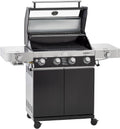 RÖSLE Gasgrill, Schwarz, BBQ-Station VIDERO G4-S, Grill mit 4 Edelstahlbrennern, extra Primezone und Seitenbrenner