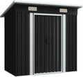 Susany Gerätehaus, 190 x 124 x 181 cm, 23 x 10 cm, Schwarz/Weiß, Gartenschuppen Gerätehäuser Mit 2 Entlüftungsöffnungen