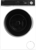 SHARP Waschmaschine, 10 kg, Weiß/Schwarz, ES-BRO014WA-DE Frontlader / / 1400 U/min/Adanced Inverter