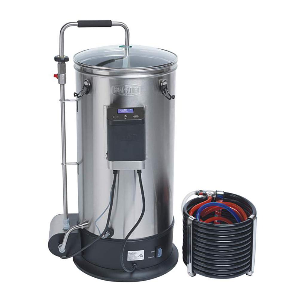 Grainfather Bierbrauen, 30 L, Silber, Connect - Bierbrauanlage Edelstahl, Kapazität, kräftige Magnetpumpe, Gegenstrom-Würzekühler