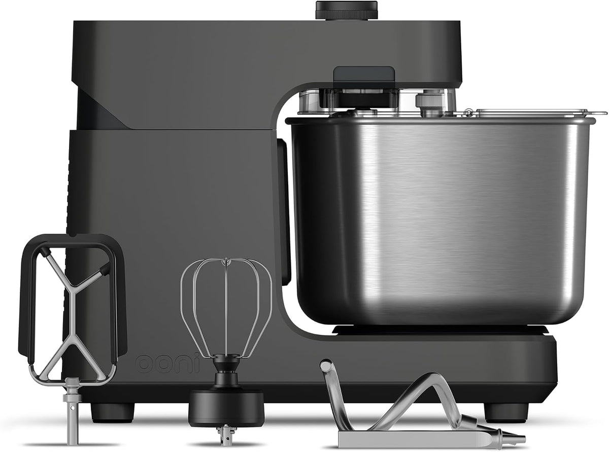 Ooni Knet- & Rührmaschinen, 7,3 L, Schwarz, Halo Pro Profi-Spiralmixer, Teigknetmaschine & Knetmaschine (58 Stufen)
