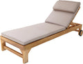 AXI Liegen, Beige/Holz, Rama Gartenliege aus Teak Holz mit Kissen, Sonnenliege aus Teakholz mit Verstellbarer Rücklehne - 4