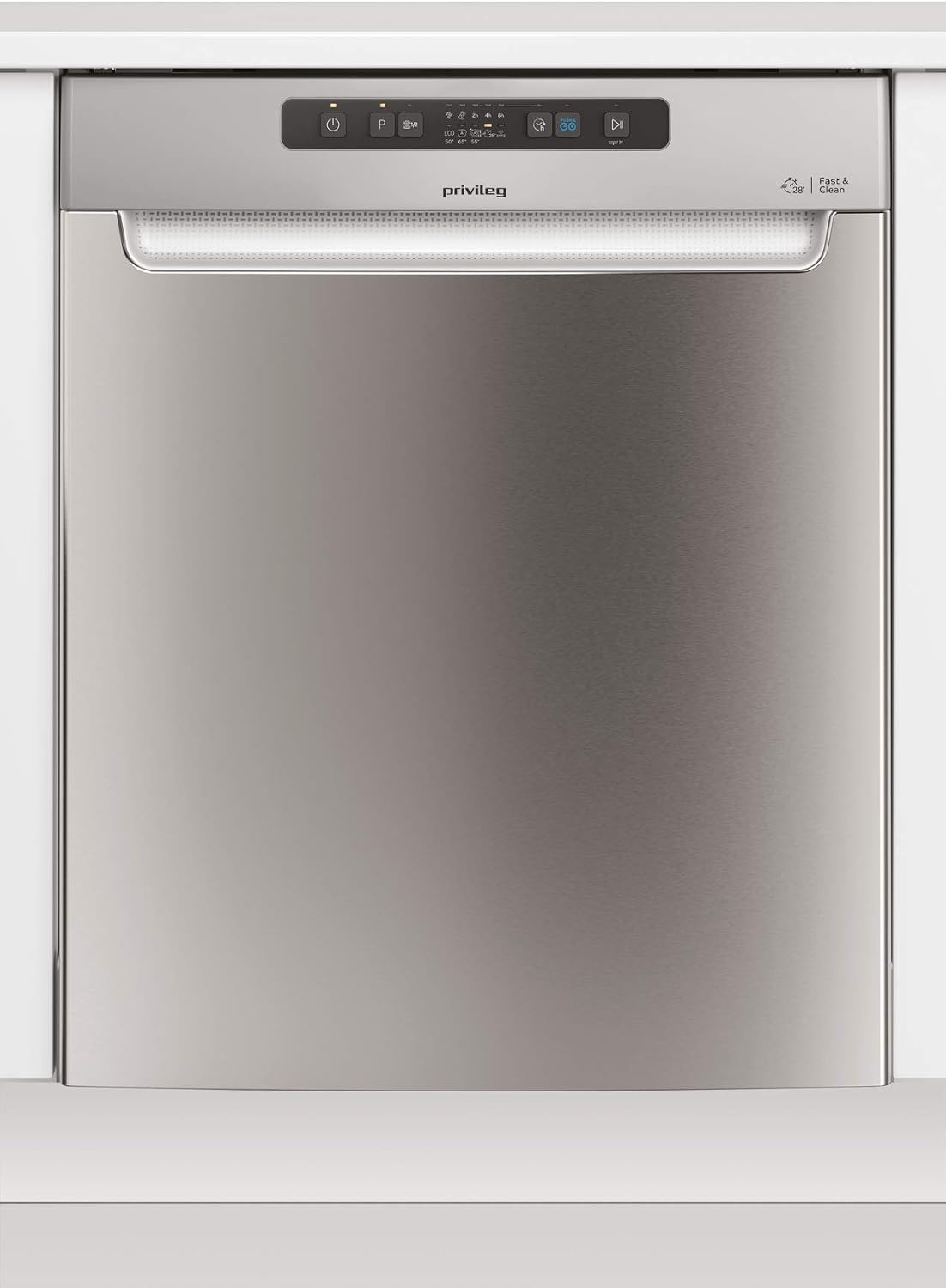 Privileg Geschirrspüler, 60 cm, Edelstahl, RUC 2C24 A X Unterbau- / 14 Maßgedecke/Fast&Clean 28' /