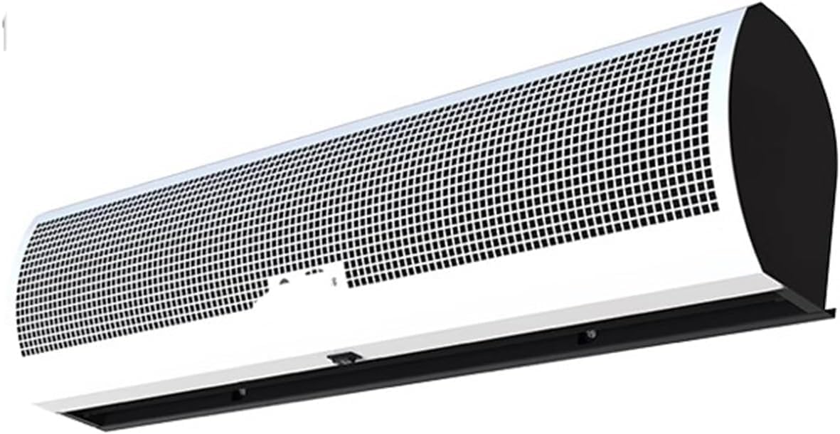 QUSYZD Ventilator, Schwarz, Gewerbliche Luftschleier, Luftschleiermaschine, geräuscharm, 2 Geschwindigkeiten, einstellbare Windrichtung