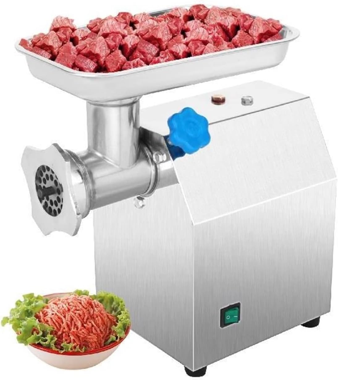SmPinnaA Fleischwölfe, 122 Kg, 850 W, Edelstahl + verzinkter Kohlenstoffstahl., Schwarz
