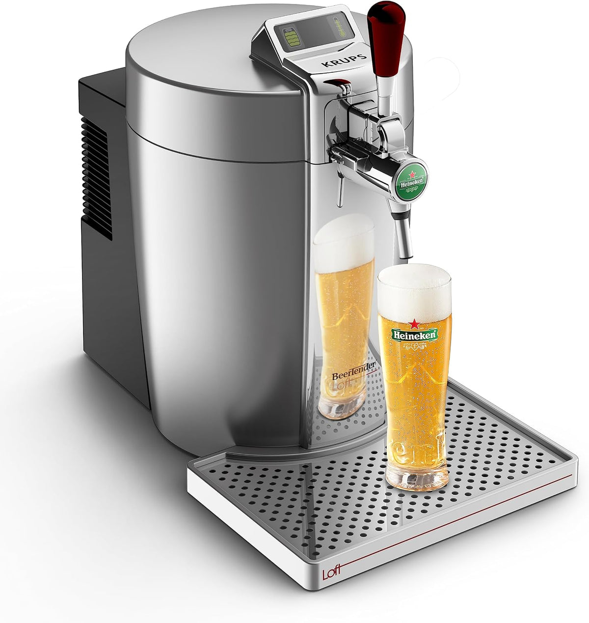 KRUPS Mini-Zapfanlagen, Silber, VB700E00 Beertender Loft Edition Bierzapfgerät, /Chrom