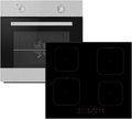 Einbauherd Backofen, Schwarz/Silber