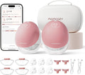 Momcozy Brustpumpen, 24 mm, Rot, M9 Mobile Flow Milchpumpe Elektrische handsfree 2 Pack, Freihändige, tragbare Brustpumpe mit App-Steuerung