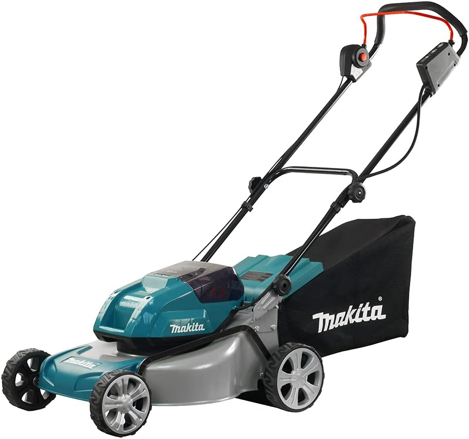 Makita Rasenmäher, Türkis/Schwarz/Silber, DLM460Z Akku- 2x18 V (ohne Akku, ohne Ladegerät)