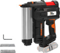 WORX Tacker, 50 mm, 40 mm, 20 V, Schwarz, WX840.9 NITRO NailForce Akku Nagler und - 2-IN-1 Funktionen, klammer bis -2 LED-Lampe -ohne Akku & Ladegerät
