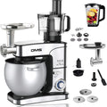 DMS Universalküchenmaschinen, 10 Liter, Silber/Schwarz, 5in1 Edelstahl Küchenmaschine Rührmaschine Knetmaschine