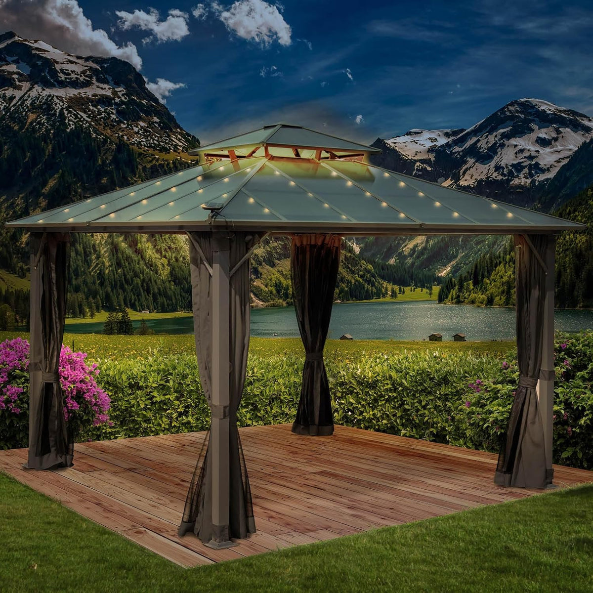BRAST Pavillon, 5m, Mehrfarbig, Aluminium Pagode 3