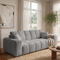 Sofa BROMARKT, 145x200 cm, Grau, Schlaf mit Bettkasten und Schlaffunktion