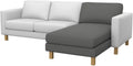 Sofa Soferia, Grau, Überzug Kompatibel Mit KARLSTAD Anbau Recamiere sitzbezug