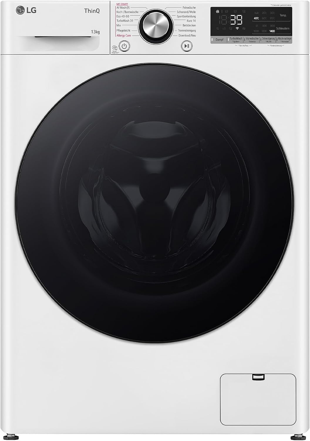 LG Waschmaschine, 13 kg, Weiß, F4WR703Y (EEK A-20%*, 1.360 U./Min.) mit AI DD & TurboWash360°