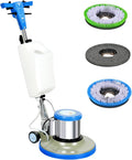 Kommerzieller Waschsauger, 43,2 cm, 8 l, Braun, Bodenschrubber und Polierer mit Wassertank, Reinigungsweg, 175 U/min für Hartholz