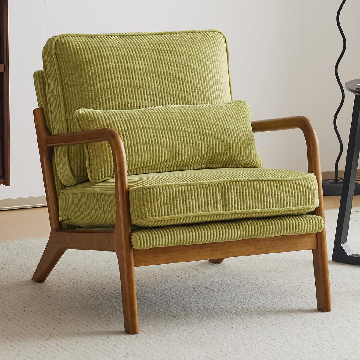 Bonnlo Lounge- & Cocktailsessel, 200 kg, Grün, Sessel Gepolsterter Cocktailsessel, Moderner loungesessel, Ohrensessel für Wohnzimmer