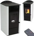 Apex Kaminofen, 9,5 kW, schwarz, Pelletofen Pelletkamin Pelletheizung 56302 A+ Holzofen