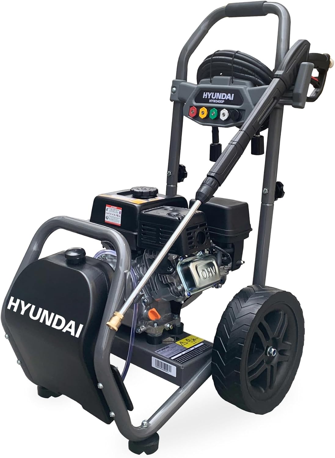 HYUNDAI Hochdruckreiniger, Schwarz, Benzin- HYW3400P