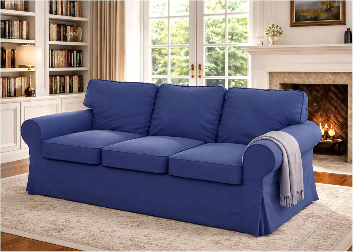 Sofa HomeTown Market, Blau, Der schwere Ektorp bezug aus Baumwolle ist kompatibel