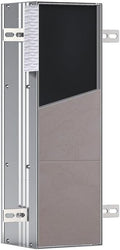 Emco Hoch- & Midischränke, Schwarz/Silber, Asis Plus Unterputz-WC Modul mit Toilettenpapierhalter, Badezimmerschrank für unsichtbaren Stauraum