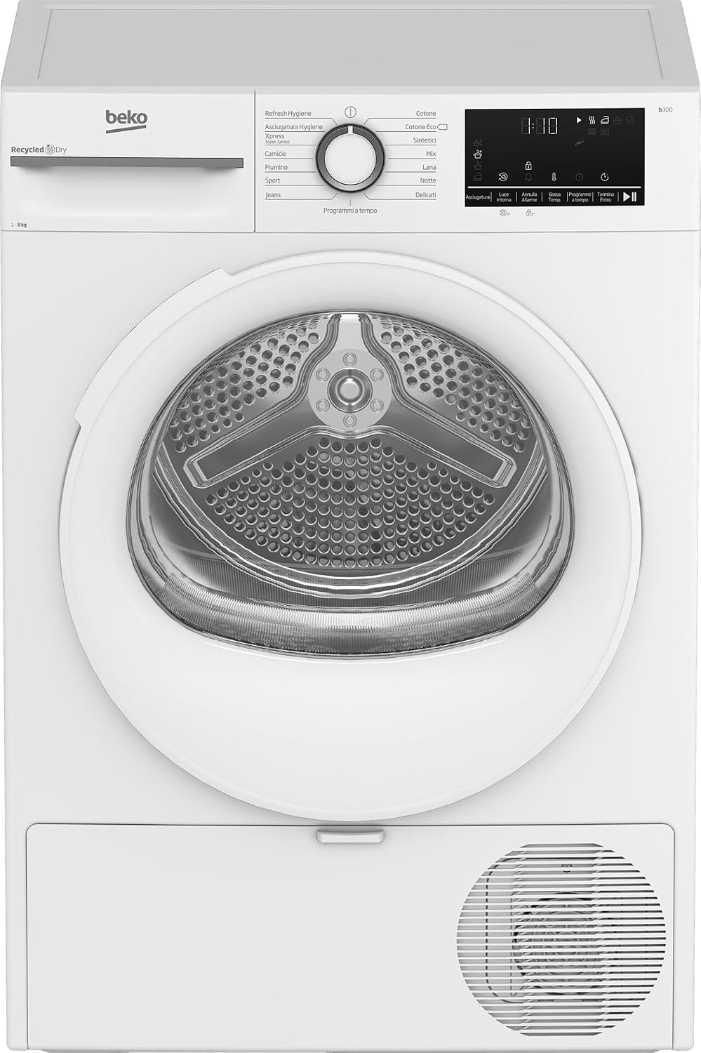 Asciugabiancheria Wärmepumpentrockner, Schwarz, libera installazione Beko BMT481WI